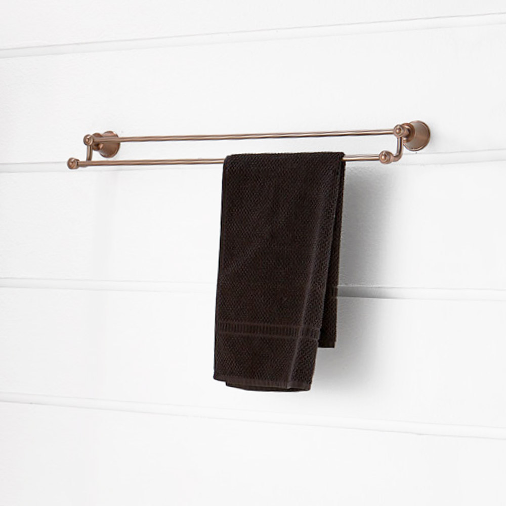 Flova Liberty Oil Rubbed Bronze Double Towel Bar - 650mm