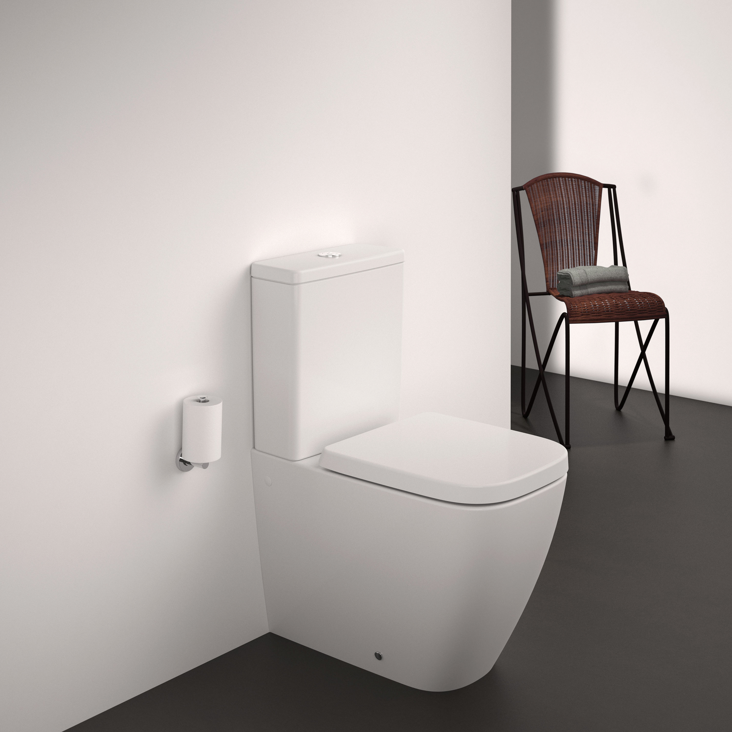 Ideal Standard i.life S Compact Close Coupled Fully Back to Wall Rimless Toilet with Soft Close Seat