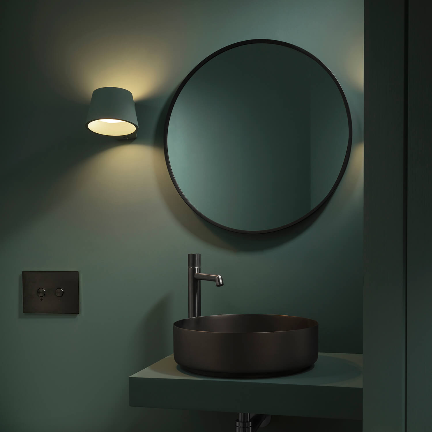 VOS Round Framed Mirror - 600mm
