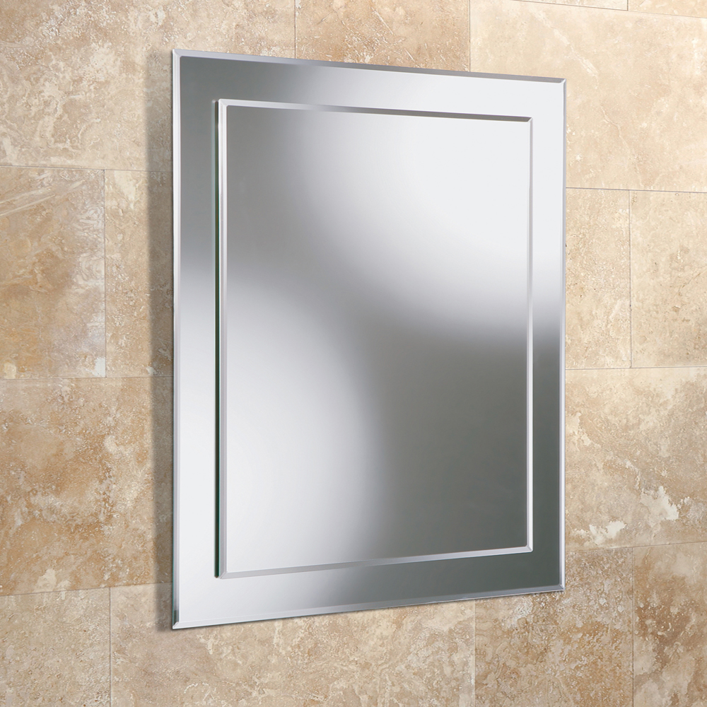 hib. Emma Rectangular Bevelled Mirror On Mirror - 500 x 400mm