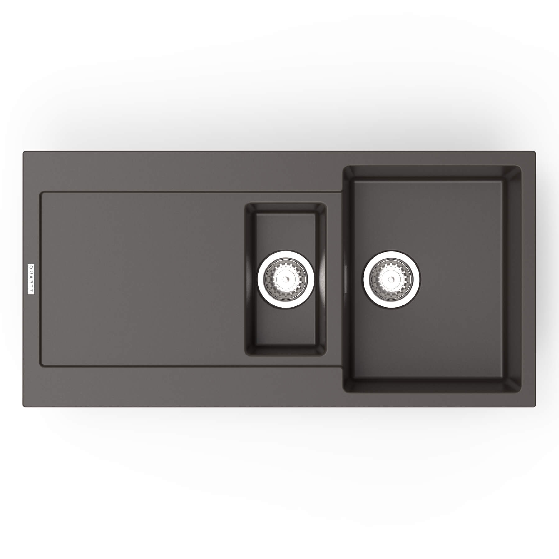 Clearwater Carina 1.5 Bowl Granite Composite Sink & Waste with Reversible Drainer - 1000 x 500mm