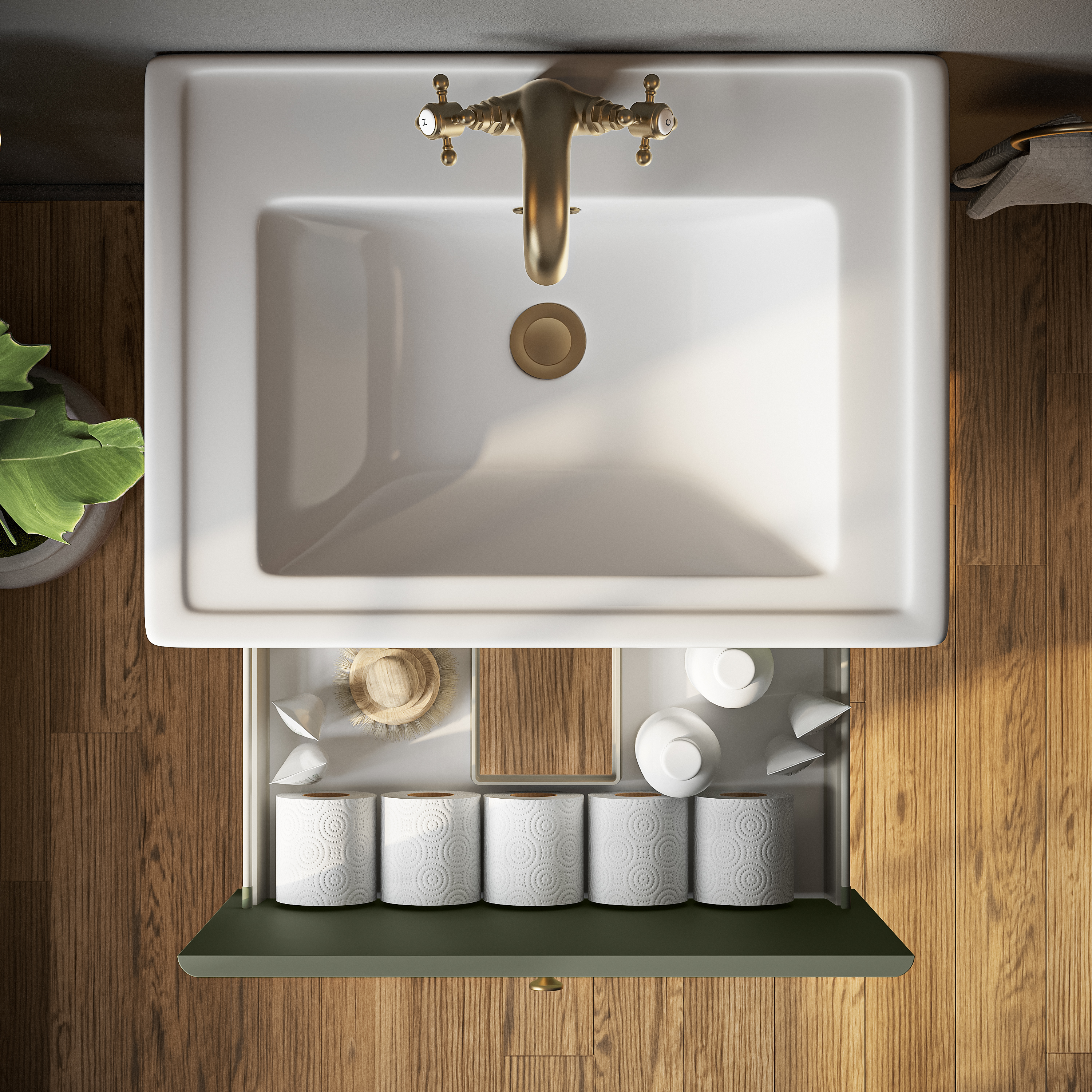 Butler & Rose Ophelia 600mm Wall Mounted 1 Drawer Vanity Unit & Basin