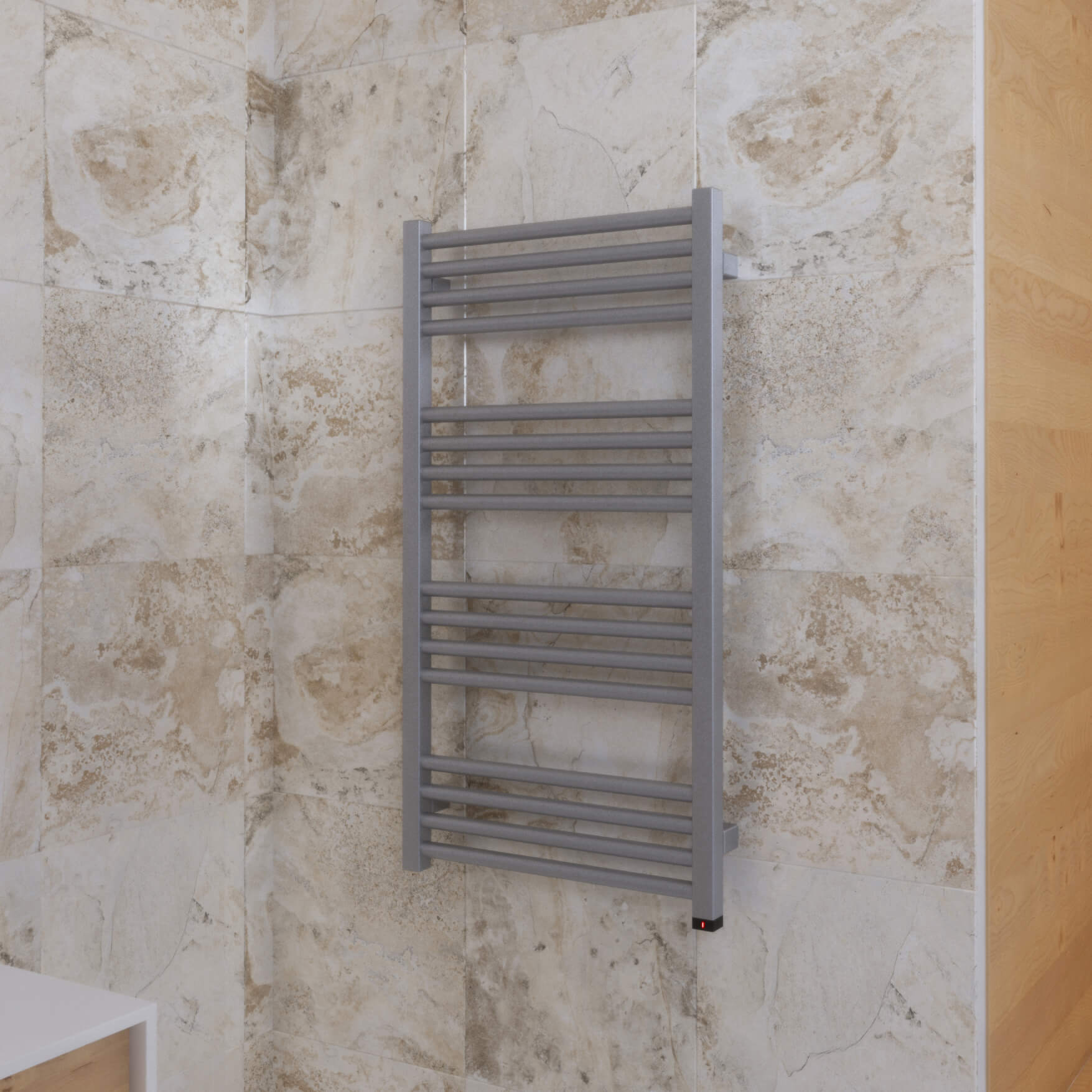 Terma Fiona One Electric Heated Towel Rail with Heating Element - Sparkling Gravel - 4 Sizes