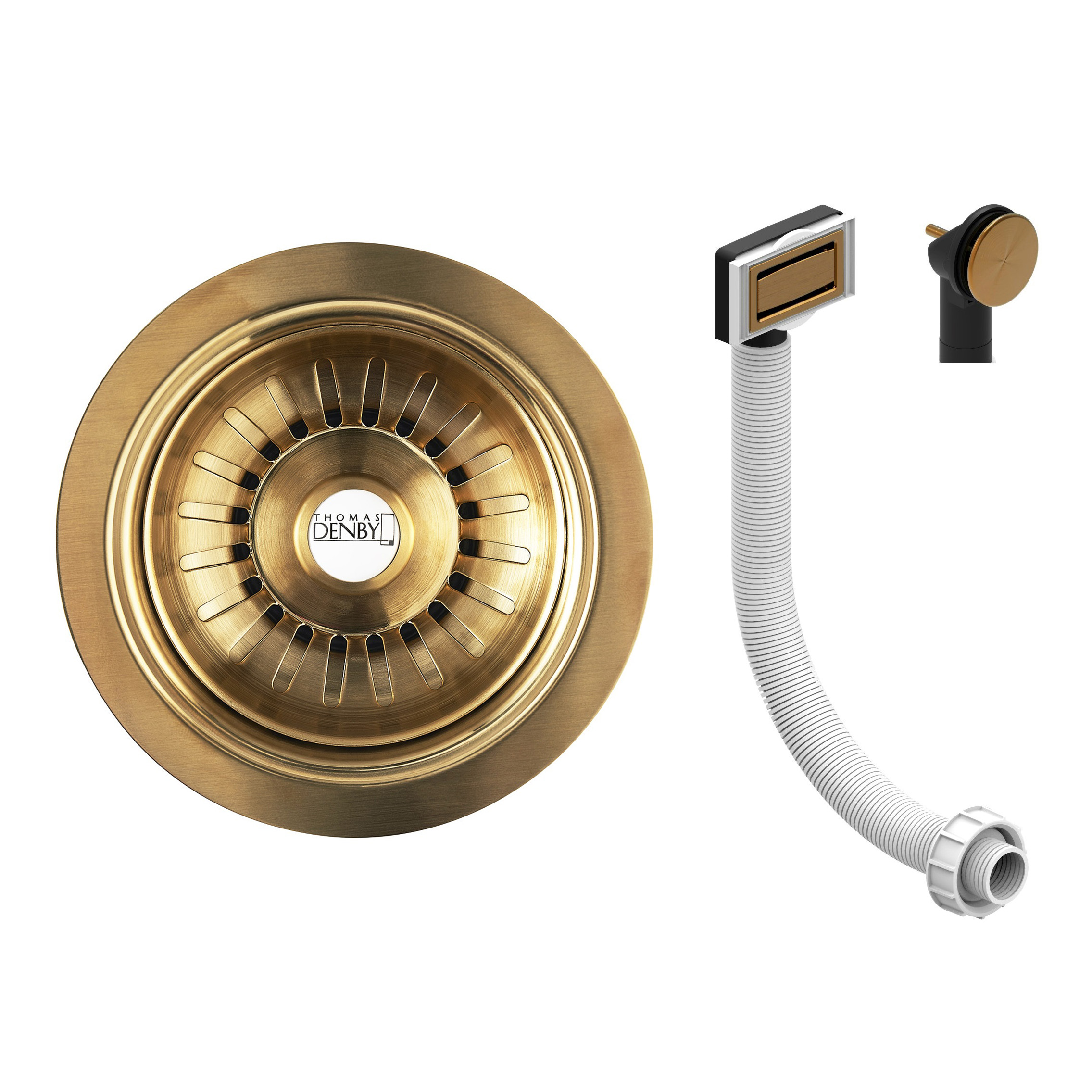 Thomas Denby 90mm Brushed Brass PVD Kitchen Sink Waste