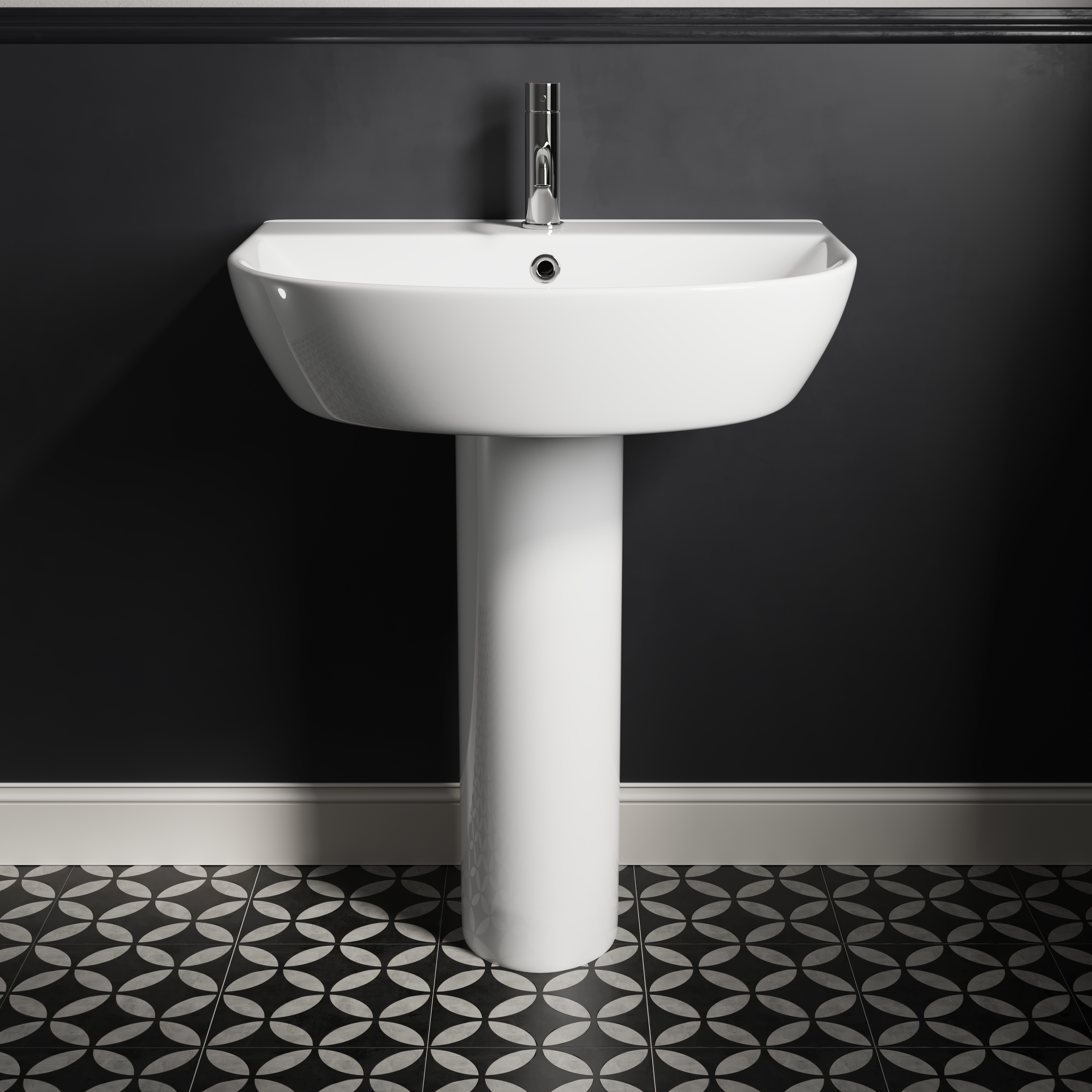 Harbour Clarity 555mm Basin & Full Pedestal