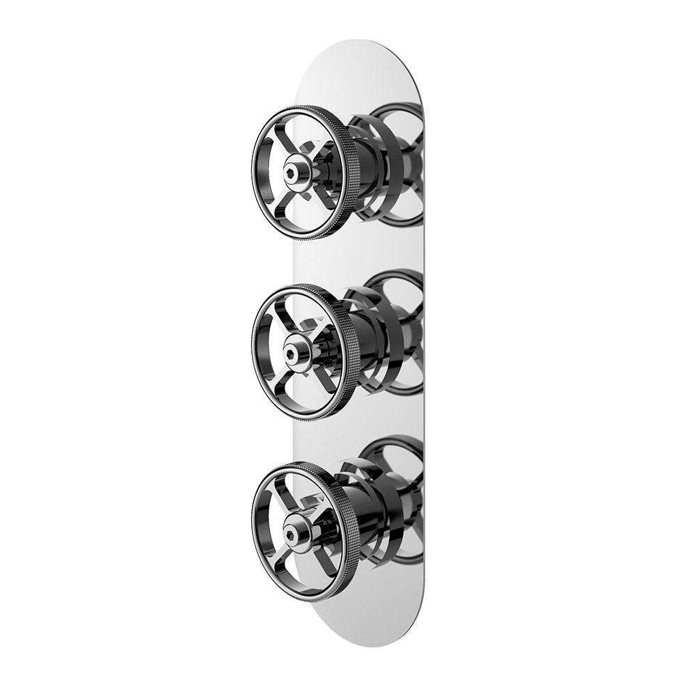 Hudson Reed Revolution Industrial 3 Outlet Concealed Thermostatic Shower Valve