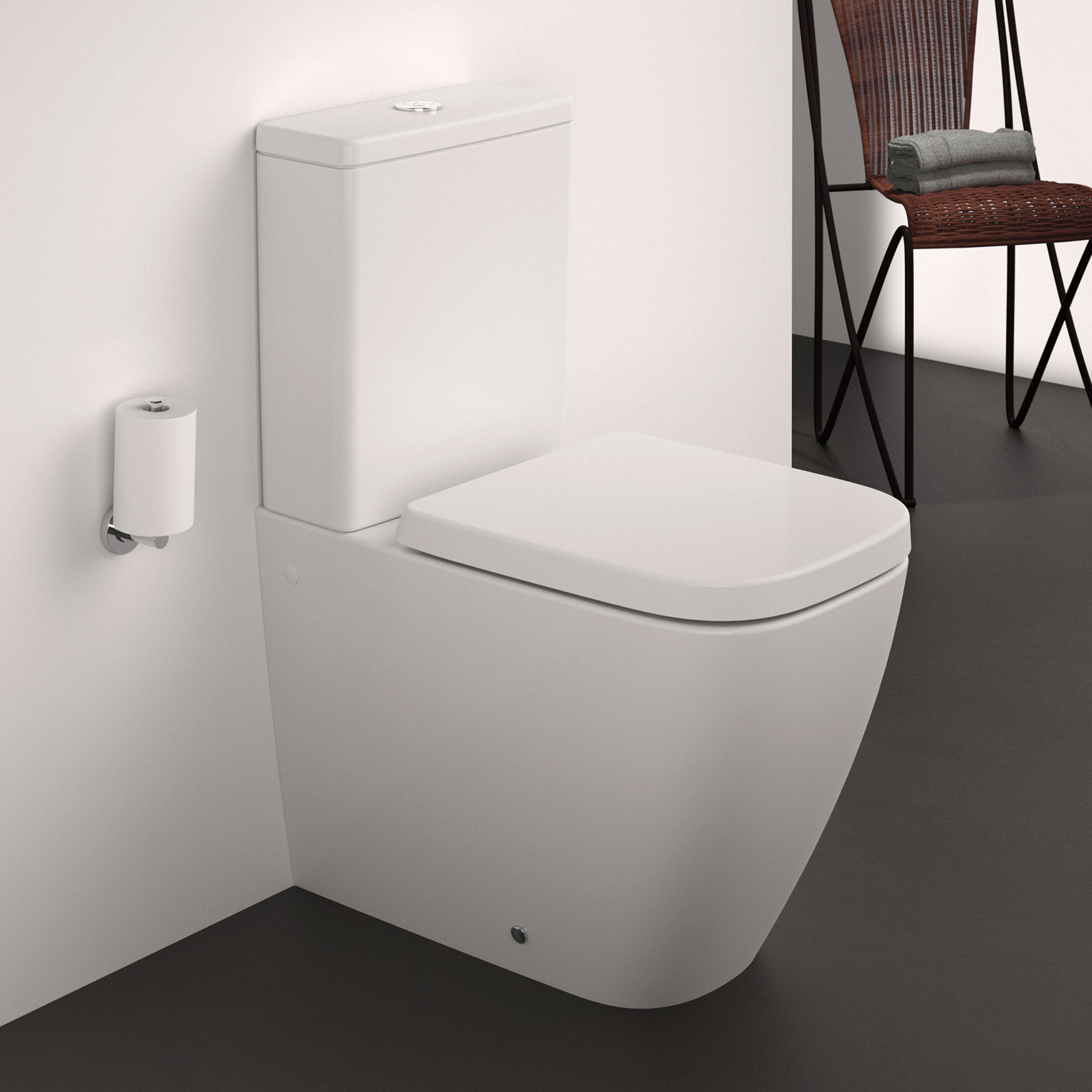 Ideal Standard i.life S Compact Close Coupled Fully Back to Wall Rimless Toilet with Soft Close Seat