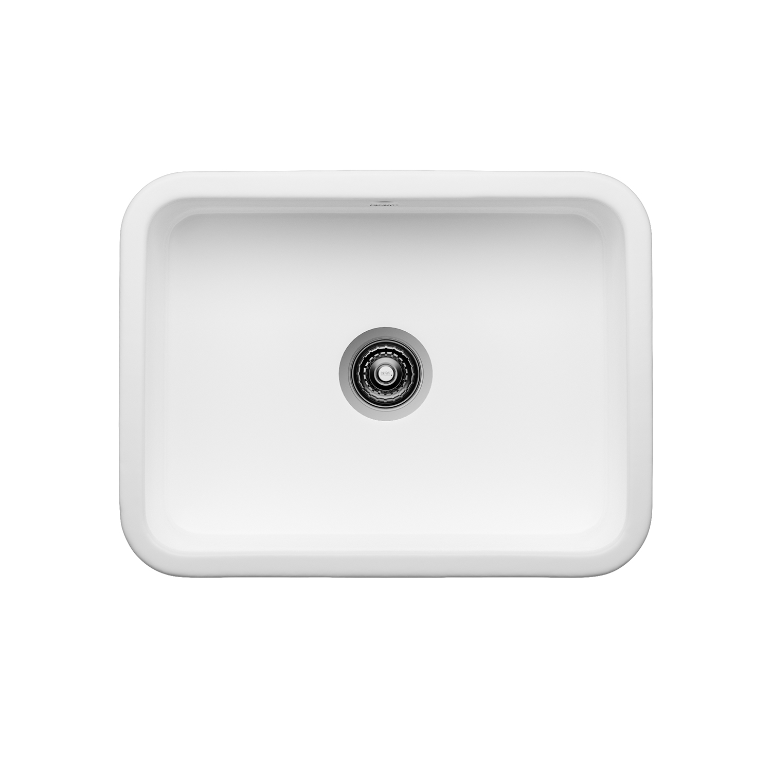 Thomas Denby Windsor Belfast 1 Bowl Gloss White Ceramic Kitchen Sink - 595 x 460mm