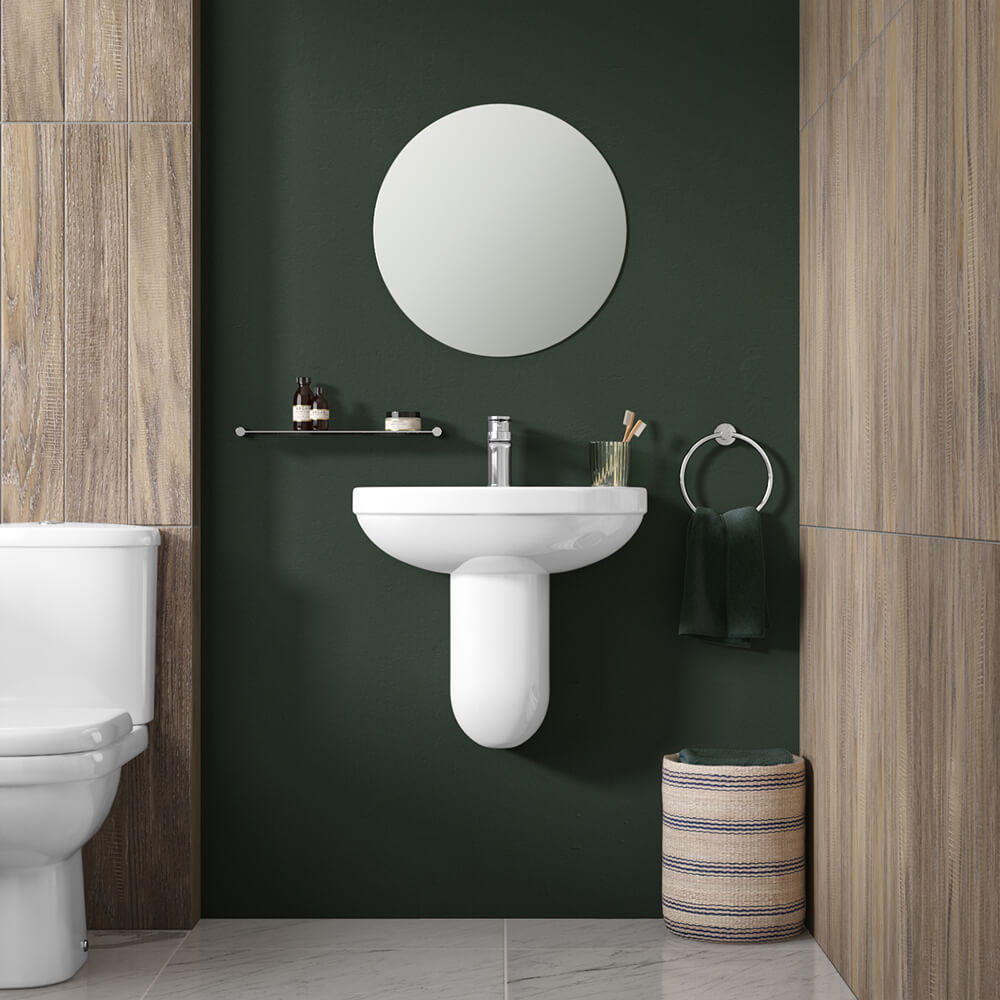 Vellamo Connect 555mm Semi Pedestal & Basin