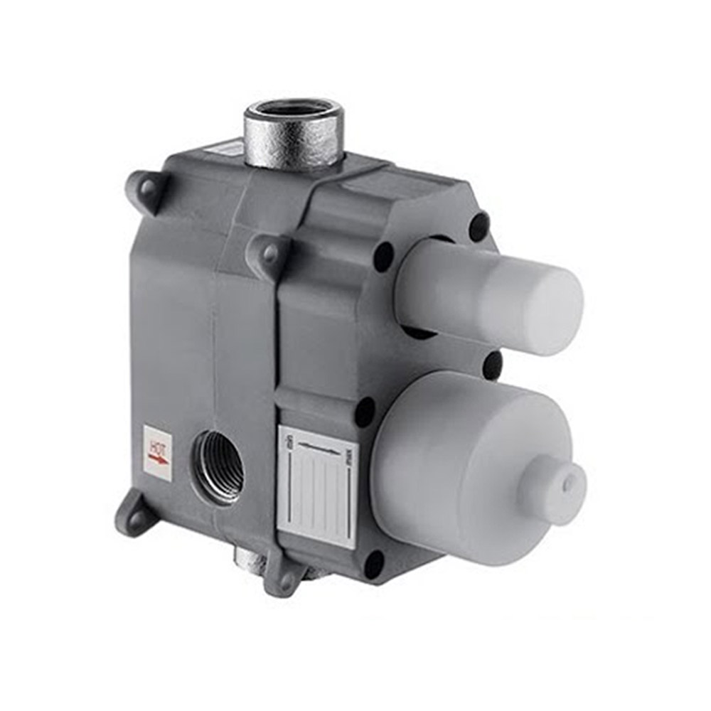 Flova Liberty 2 Outlet Concealed Manual Mixer Valve with Easyfit SmartBOX - Chrome