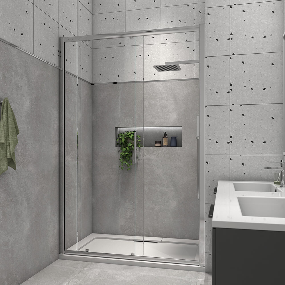 Harbour i8 Easy Clean 8mm Sliding Shower Door & Optional Side Panel