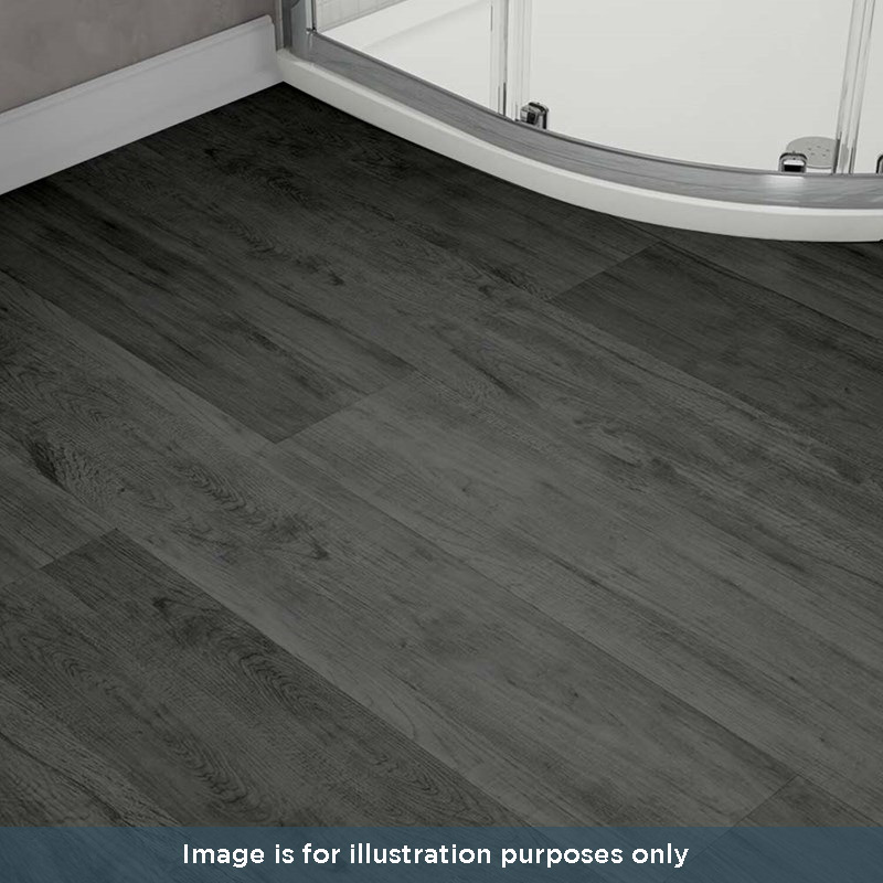 Dark Ash Finish Vinyl Plank Flooring 12 Piece Pack - Approx. 2.65m²