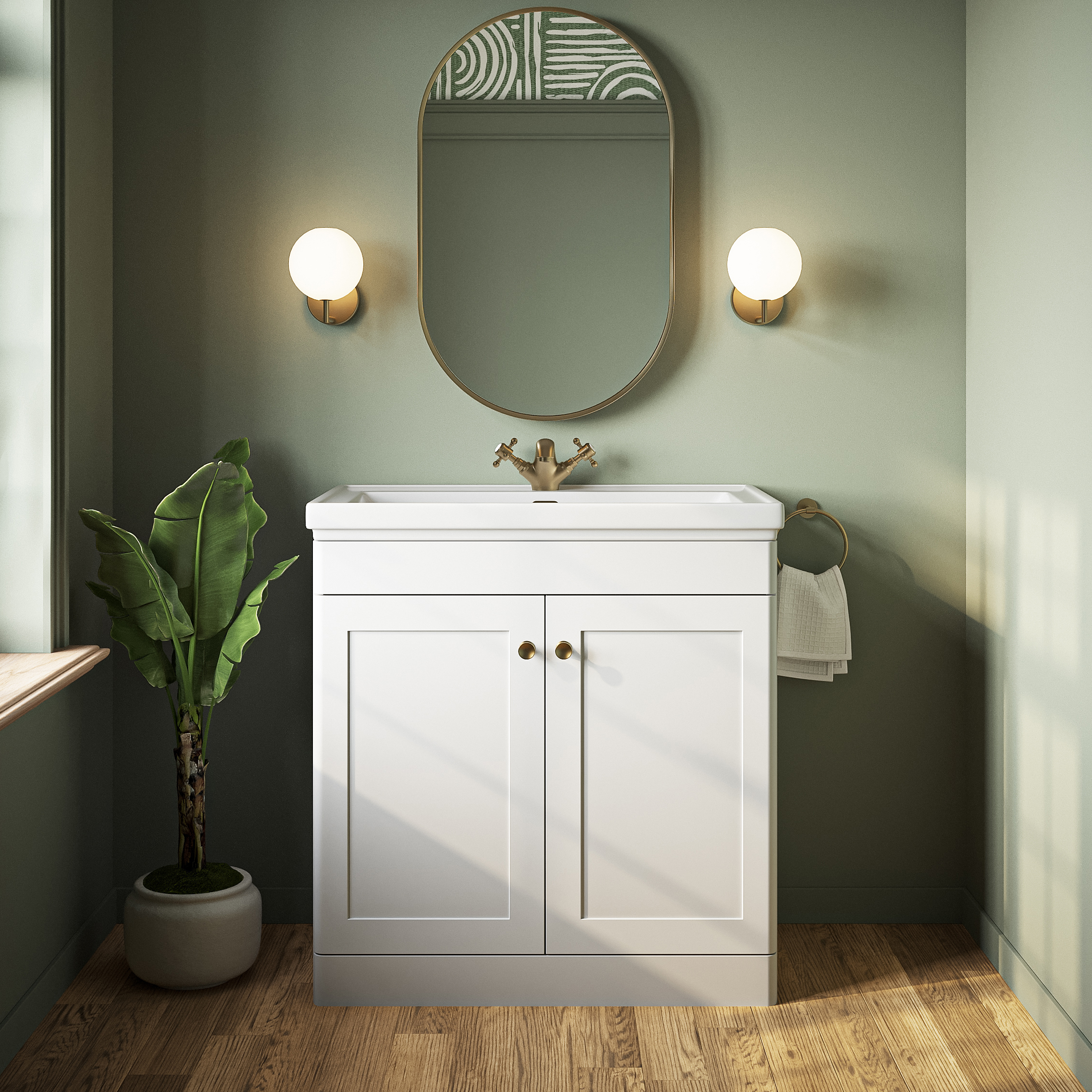 Butler & Rose Ophelia 800mm Floorstanding 2 Door Vanity Unit & Basin