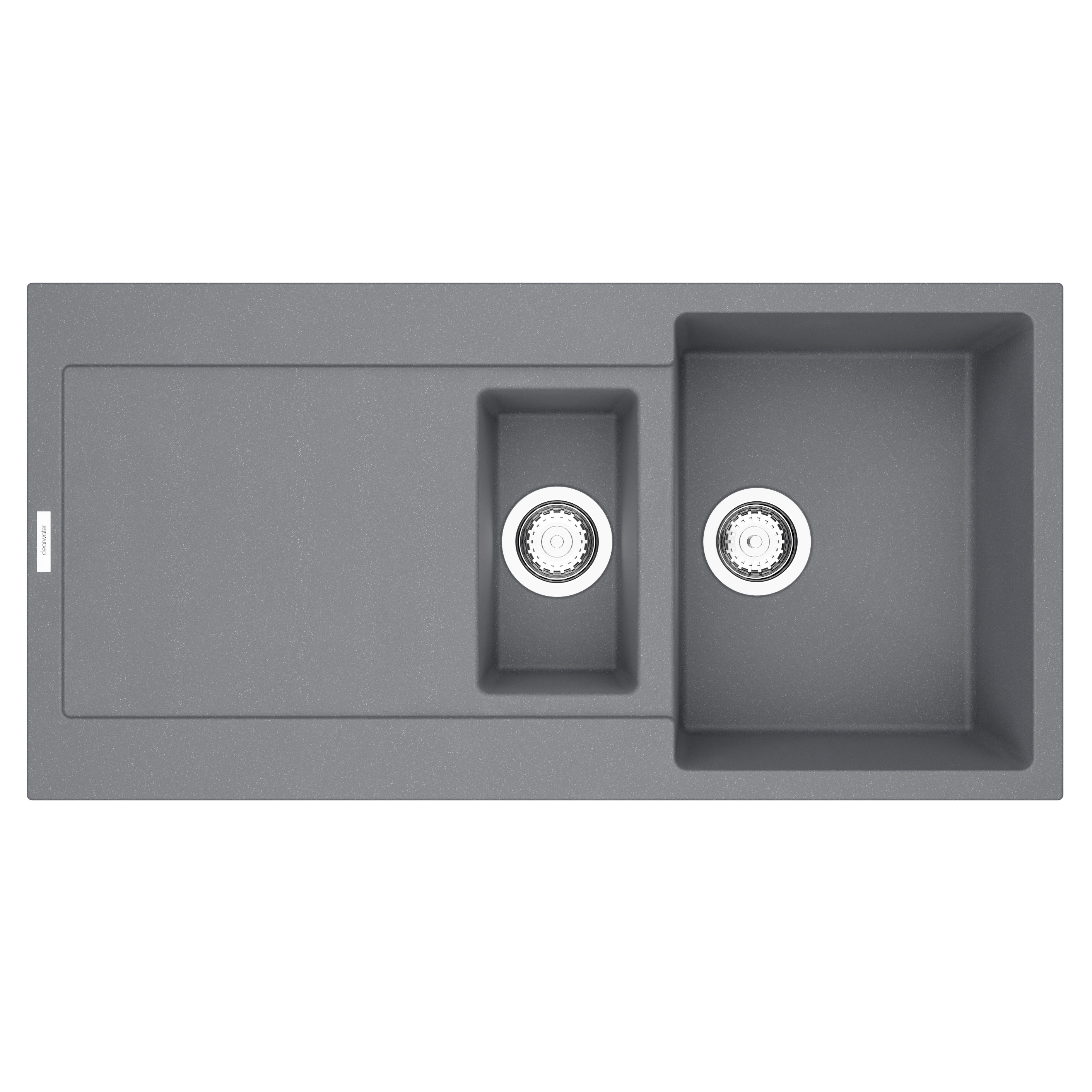 Clearwater Carina 1.5 Bowl Granite Composite Sink & Waste with Reversible Drainer - 1000 x 500mm