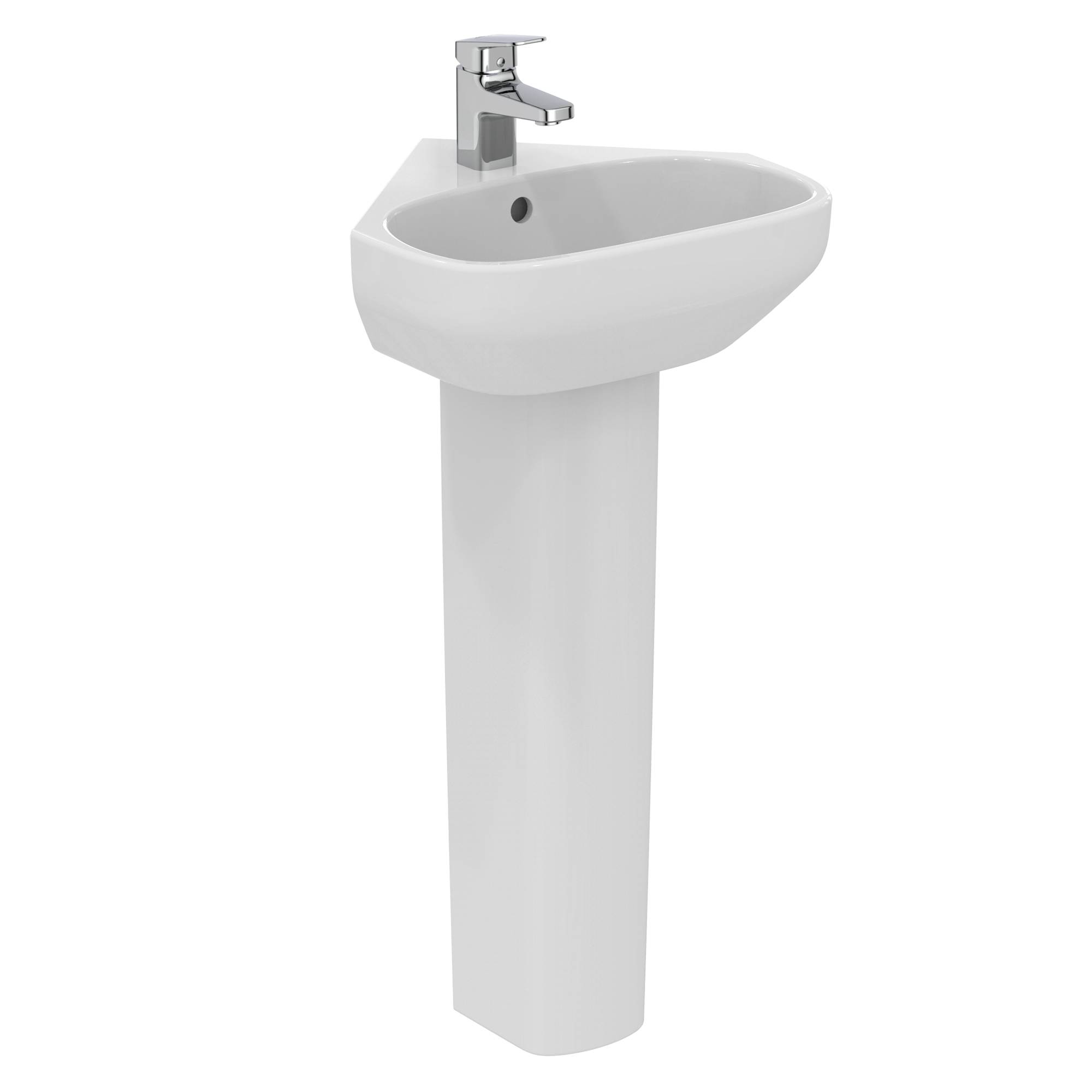 Ideal Standard i.life A Corner 450mm Cloakroom Basin & Full Pedestal