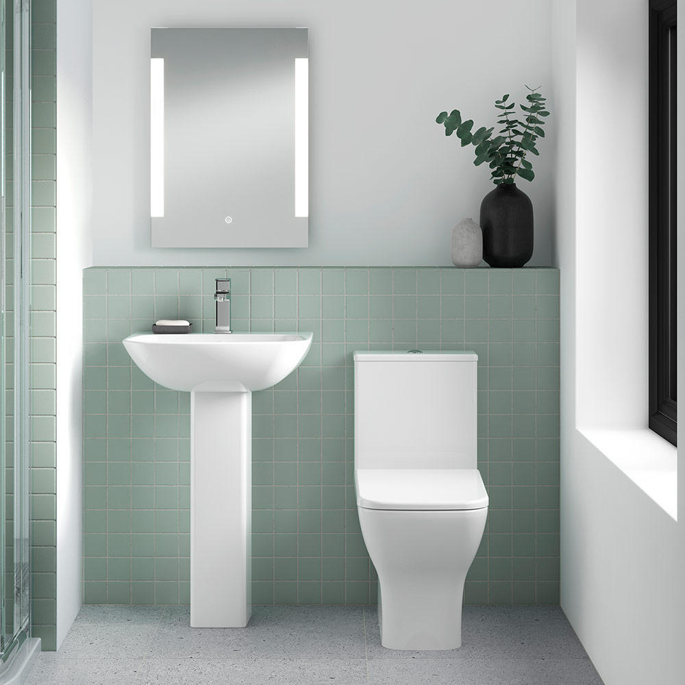 Harbour Alchemy Rimless Close Coupled Toilet & Slim Wrapover Soft Close Seat - 610mm Projection