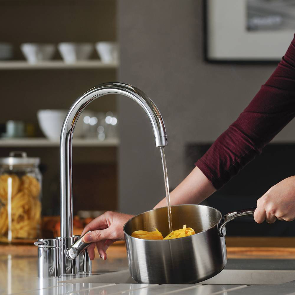 Abode Pronteau Profile 4 in 1 Instant Hot & Filtered Water Tap with Filter & Boiler Unit - 3 Hole