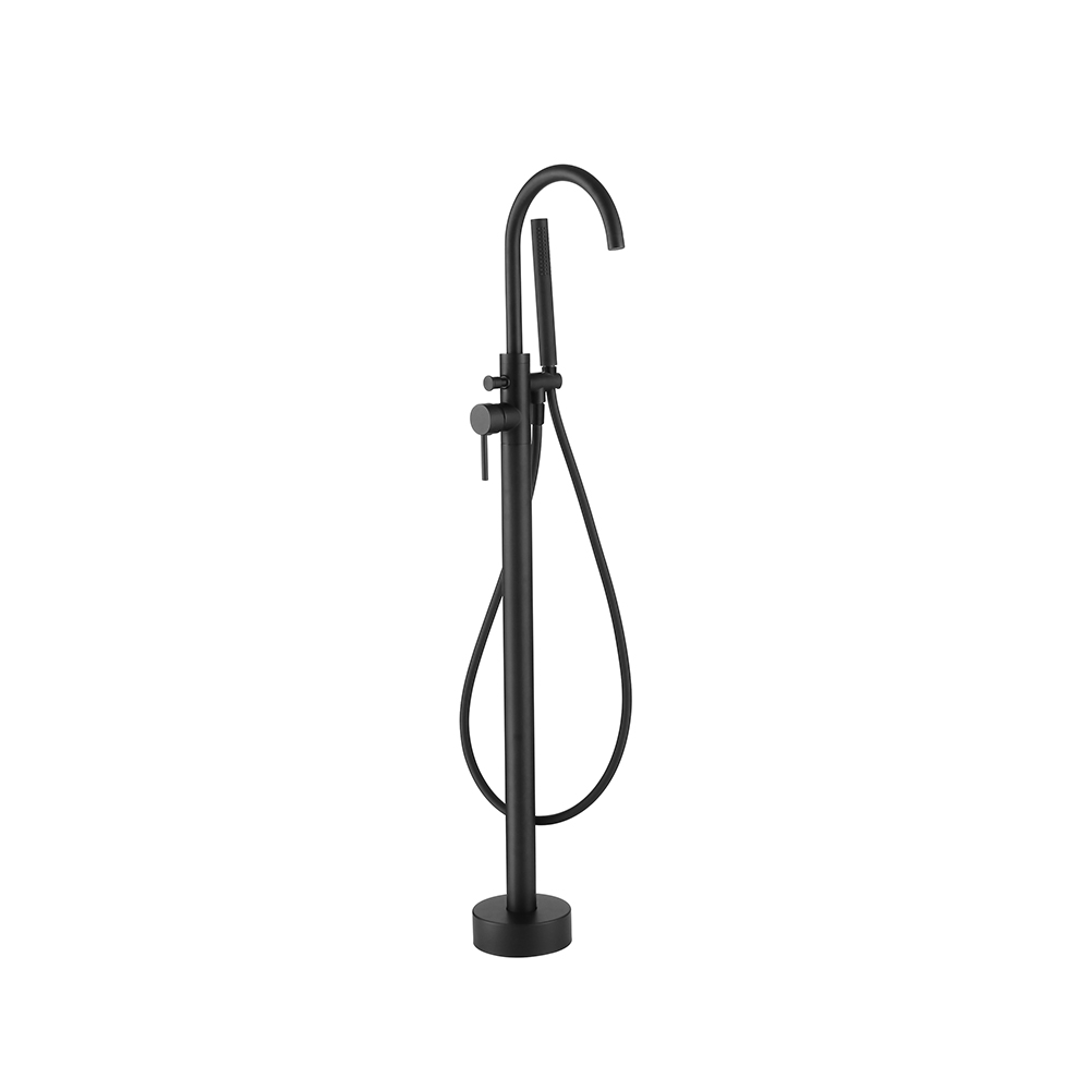 Harbour Clarity Matt Black Floorstanding Bath Shower Mixer & Shower Kit