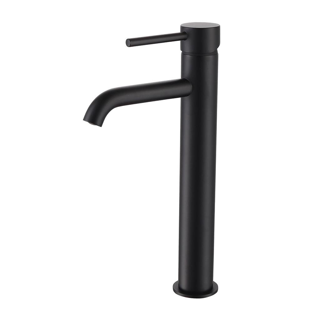 Harbour Clarity Matt Black Tall Basin Mixer Tap